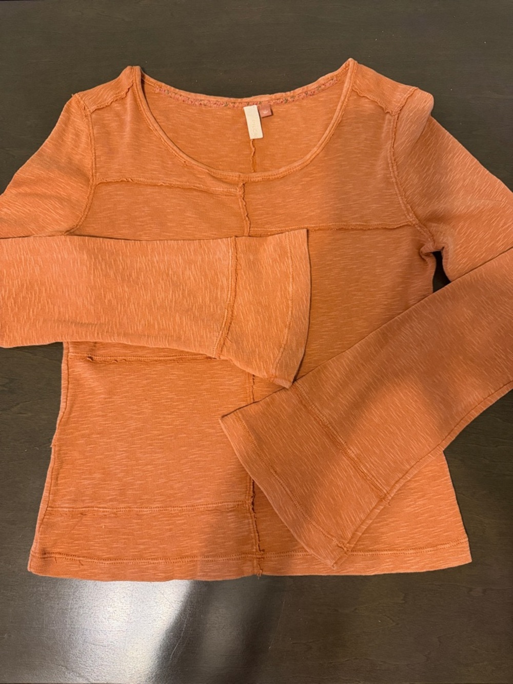 Pilcro Rust-Toned Knit Long Sleeve Top